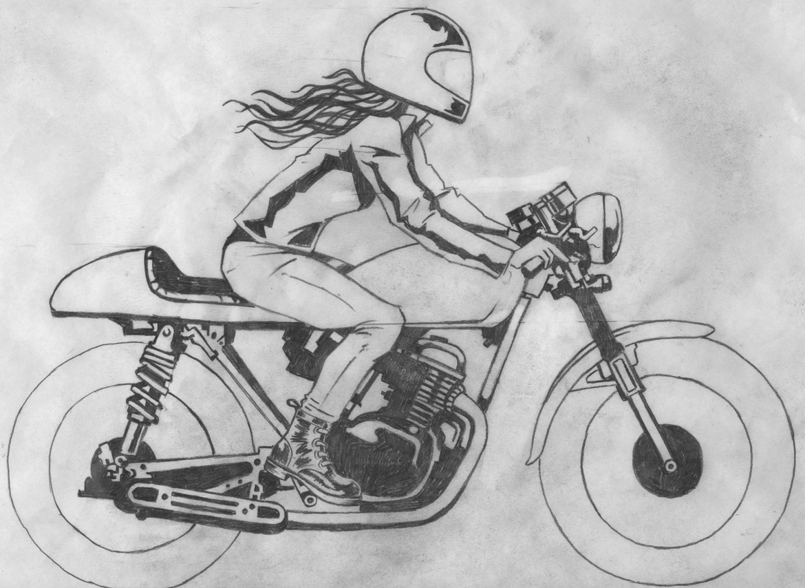 motocycle drawing